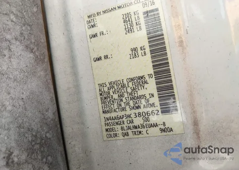 2017 Nissan Maxima 3.5 Platinum from USA, damaged, VIN 1N4AA6AP3HC380662